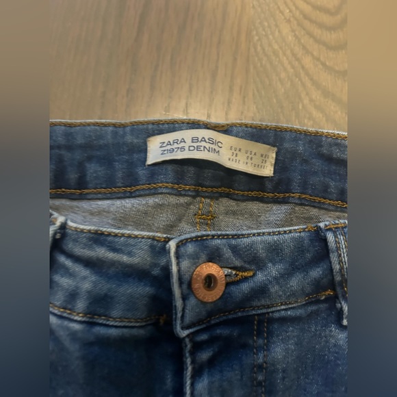 Zara stretchy skinny jeans with red and white stripes, size 06 - Picture 3 of 3